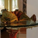 1 drip shelf with chihuly1 150x150 Decorative Glass Shelves / Floating Glass Shelves
