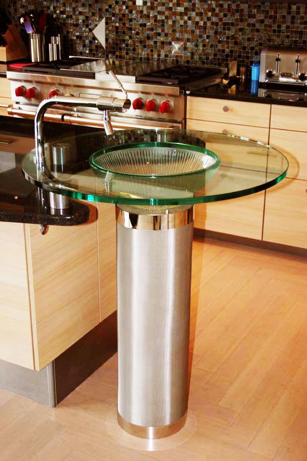 glass sinks. Glass Pedestal Sink Design