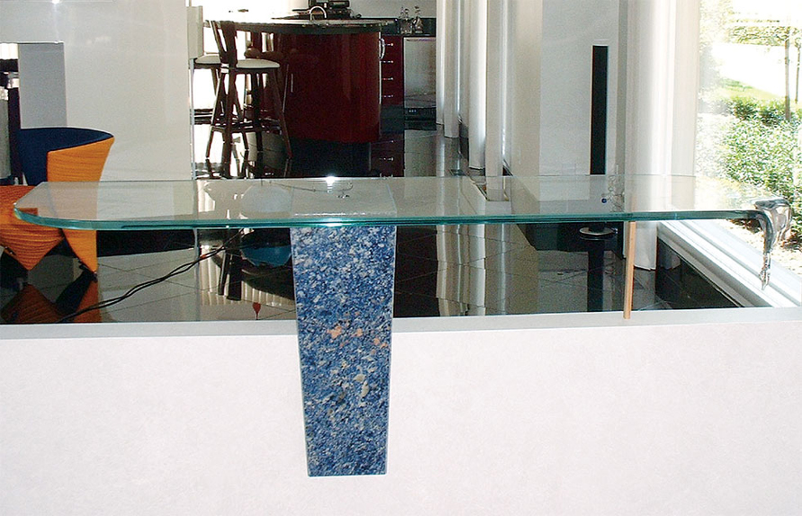 Custom glass table