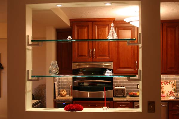 Custom Floating Glass Shelves